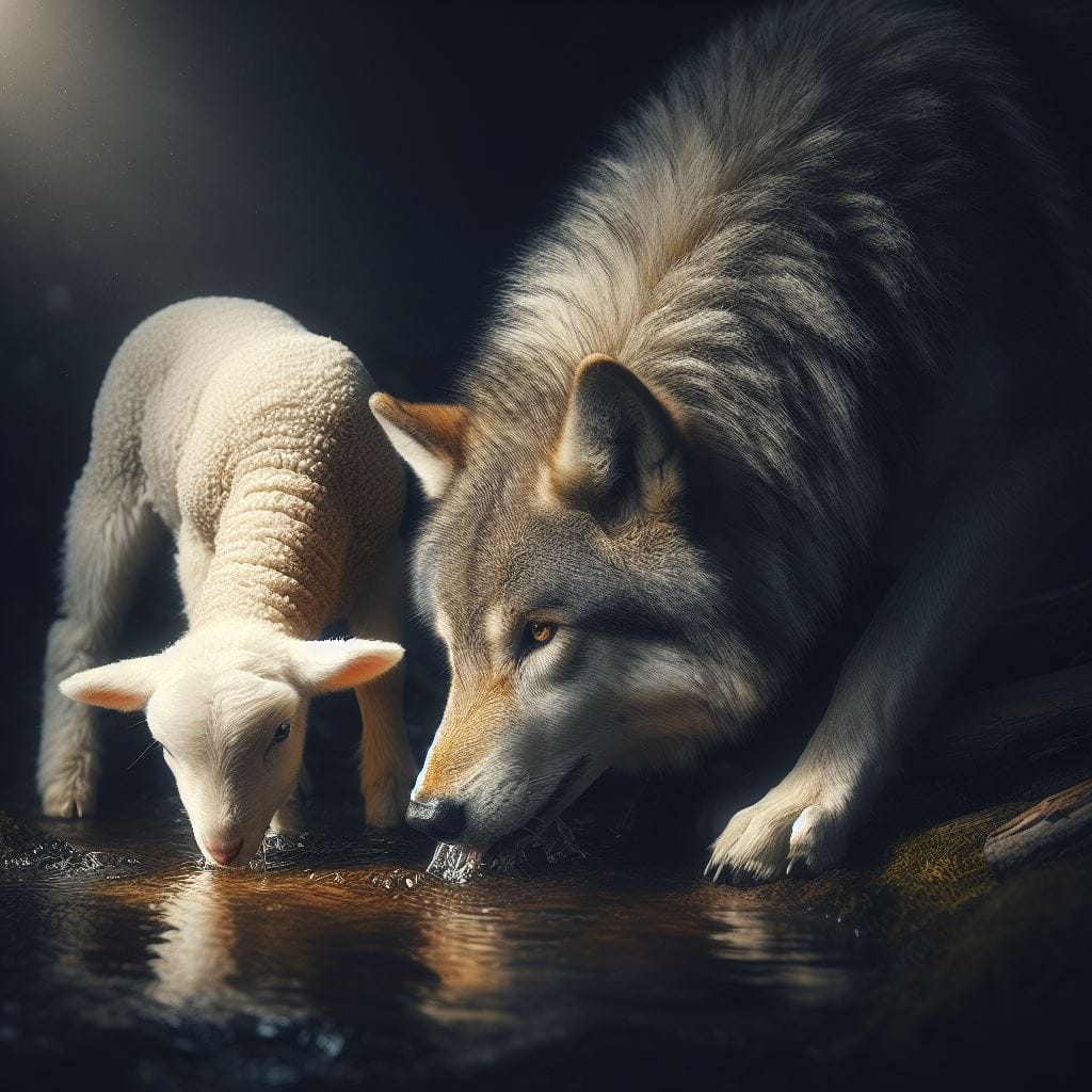 Fábula do Lobo e o Cordeiro: A Lição Sobre Injustiça e Resistência A fábula do lobo e o cordeiro