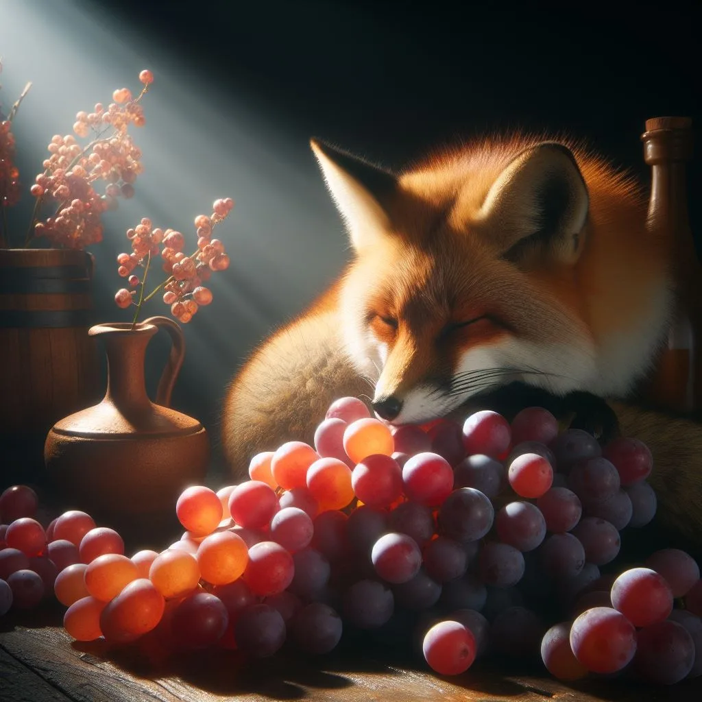 fábula da raposa e as uvas