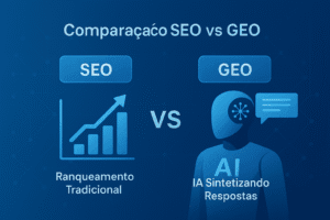 Infográfico: Comparação SEO vs GEO