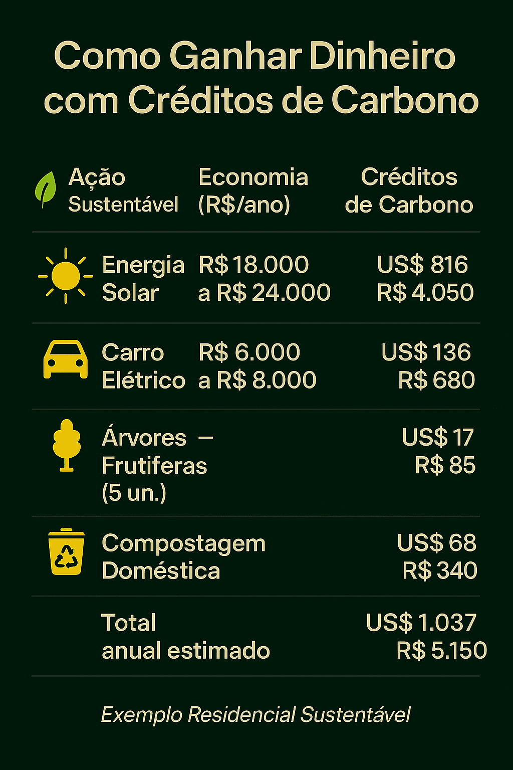 Mercado de Créditos de Carbono: Como Obter Ganhos Financeiros? Infográfico - Como Ganhar Dinheiro com Créditos de Carbono