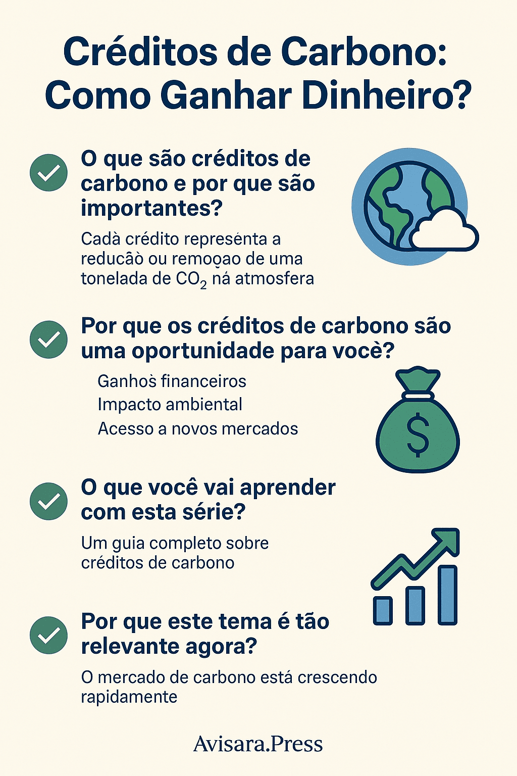 Infográfico - Créditos de Carbono Como Ganhar Dinheiro