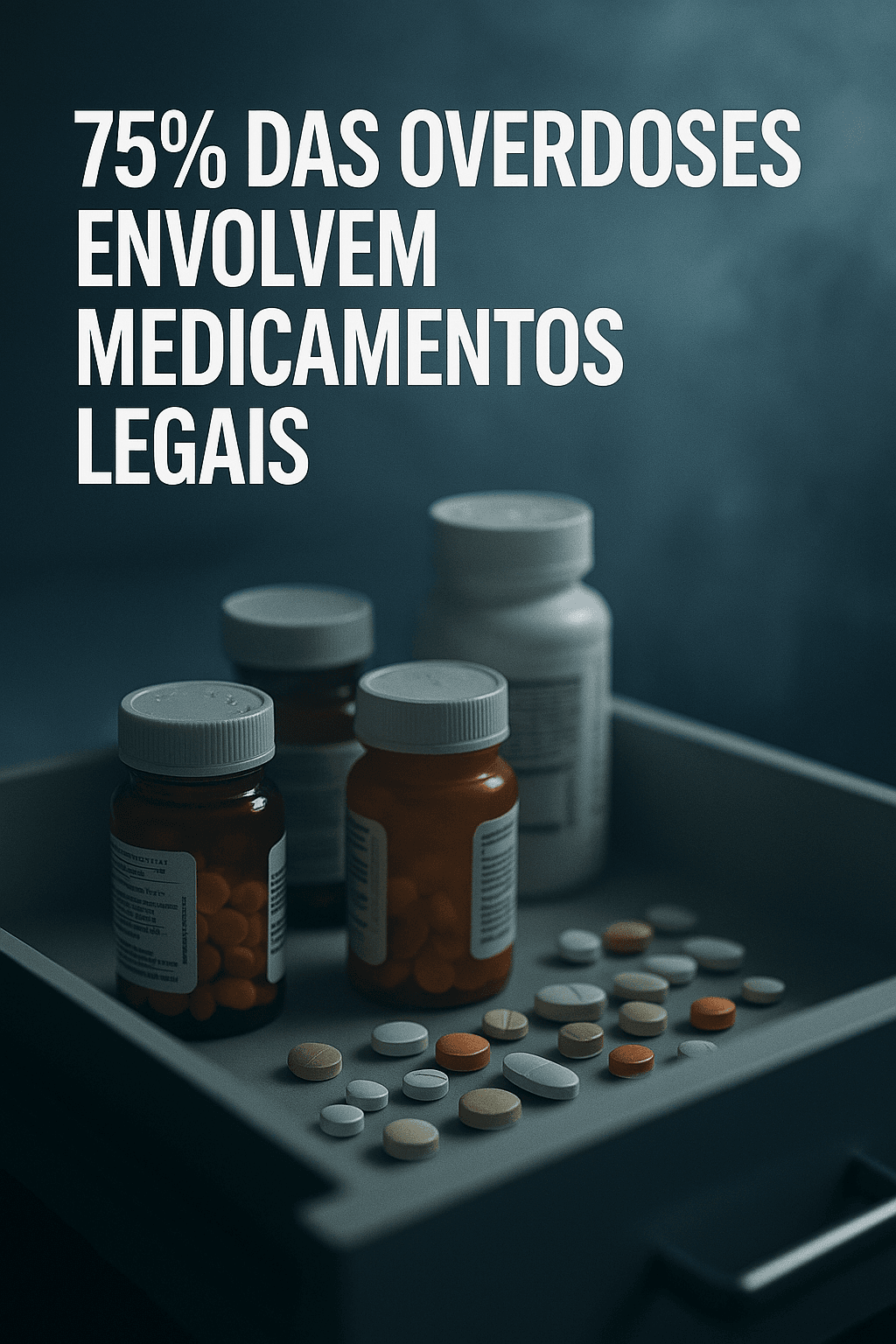 75% das overdoses envolvem medicamentos legais – Você está seguro? Overdose - Capa