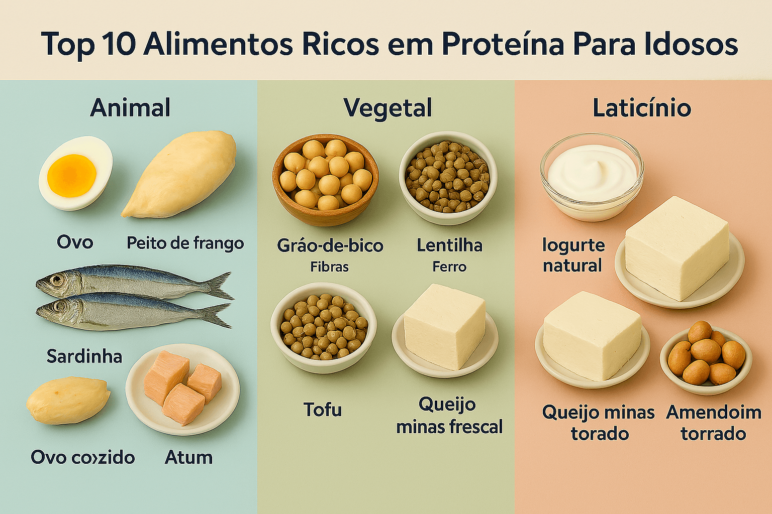 10 Alimentos Ricos em Proteína