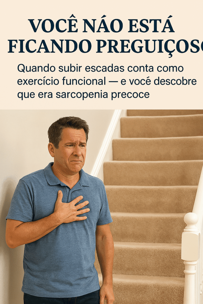 Prevenção da Sarcopenia: O Que Fazer a Partir dos 40? Prevenção da Sarcopenia: Meme com frase: VOCÊ NÃO ESTÁ FICANDO PREGUIÇOSO — está ficando atento.