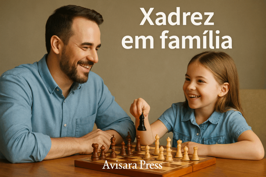 ð§ Xadrez e Crianças: O Poder do Jogo no Desenvolvimento Cognitivo e Emocional Pai e filha jogando xadrez com sorrisos e postura relaxada