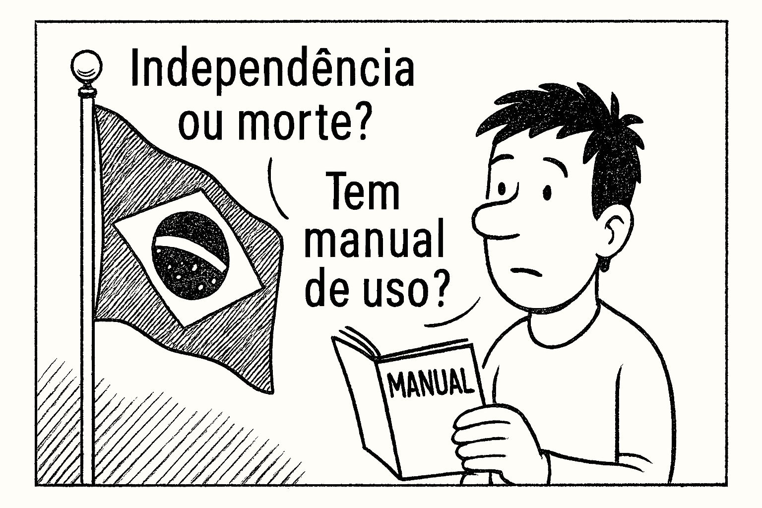 Da independência ou morte a um país em que a liberdade é relativa Independência ou Morte vem com manual de uso