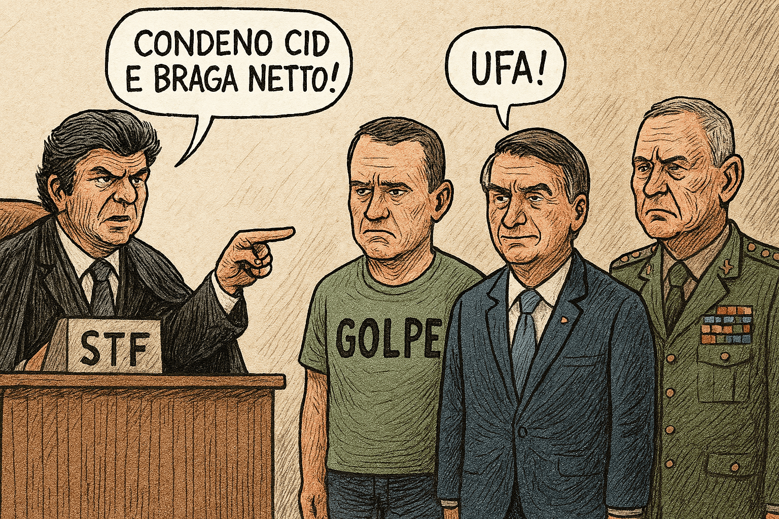 Fux absolve Bolsonaro e condena Cid e Braga Netto