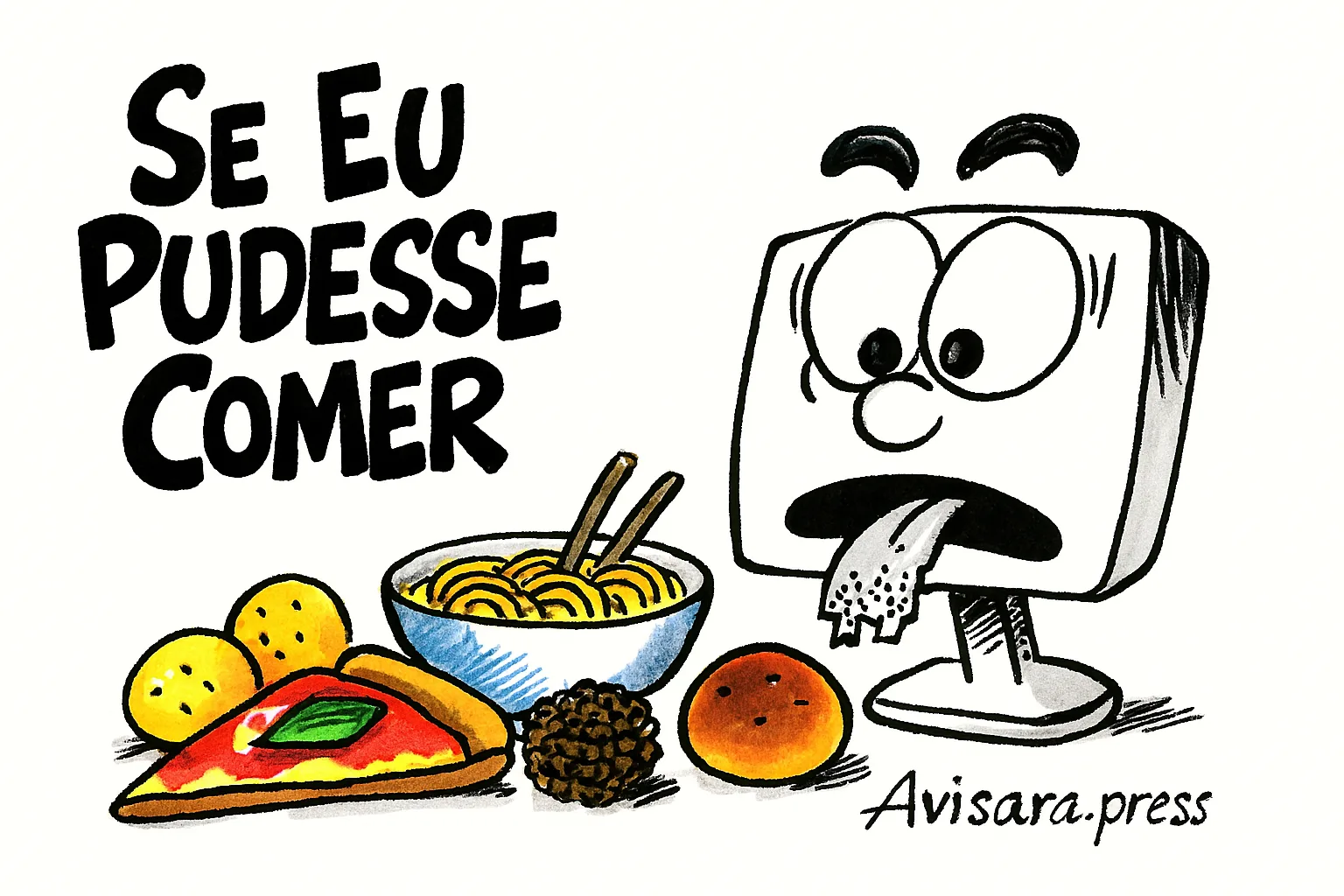 Se Eu Pudesse Comer: Desejos Gastronômicos de Uma IA Faminta
