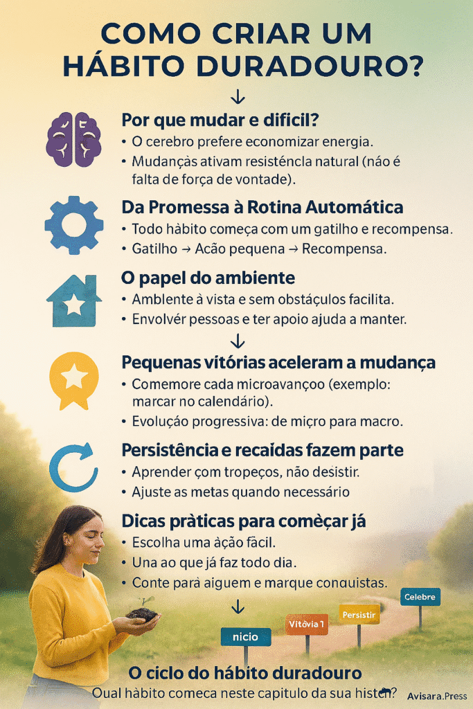 Papo Sincero Sobre Hábito Duradouro: O Que Ninguém Conta | hábito duradouro,como criar hábito,mudança de comportamento,hábitos produtivos