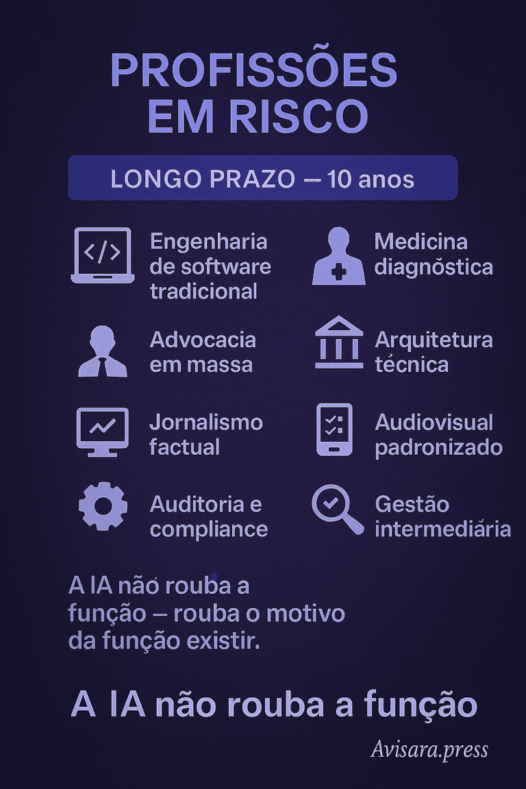 A Era da Superinteligência Começou Sem Aviso Profissões em Risco (10 anos)
